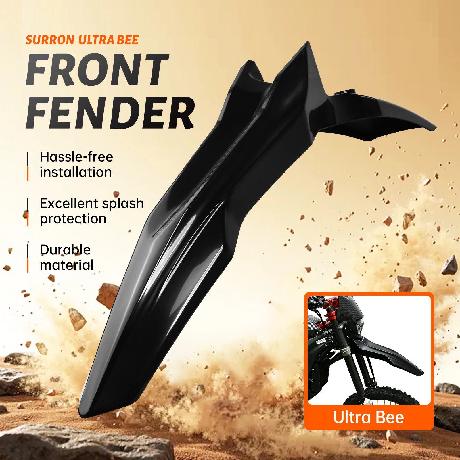 Für SURRON Ultra Bee Motorräder Kotflügel vorne Off-Road Dirtbike weißer und schwarzer Kotflügel für Surron Motorrad Originalzubehör