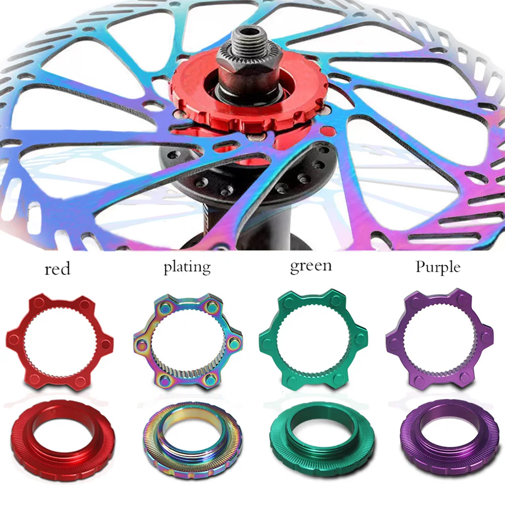MTB Bike Centerlock To 6-Hole Adapter Mountain Bike Hub Center Lock Conversion 6 Bolt Disc Brake Rotor Cycling Accessoires Parts