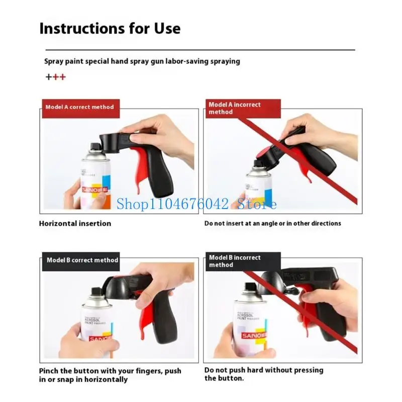 5asd Paint Can Control Car Sprayer Triggering Handle With Enhances Grip Pattern For Reduced Hand Fatigue During Application
