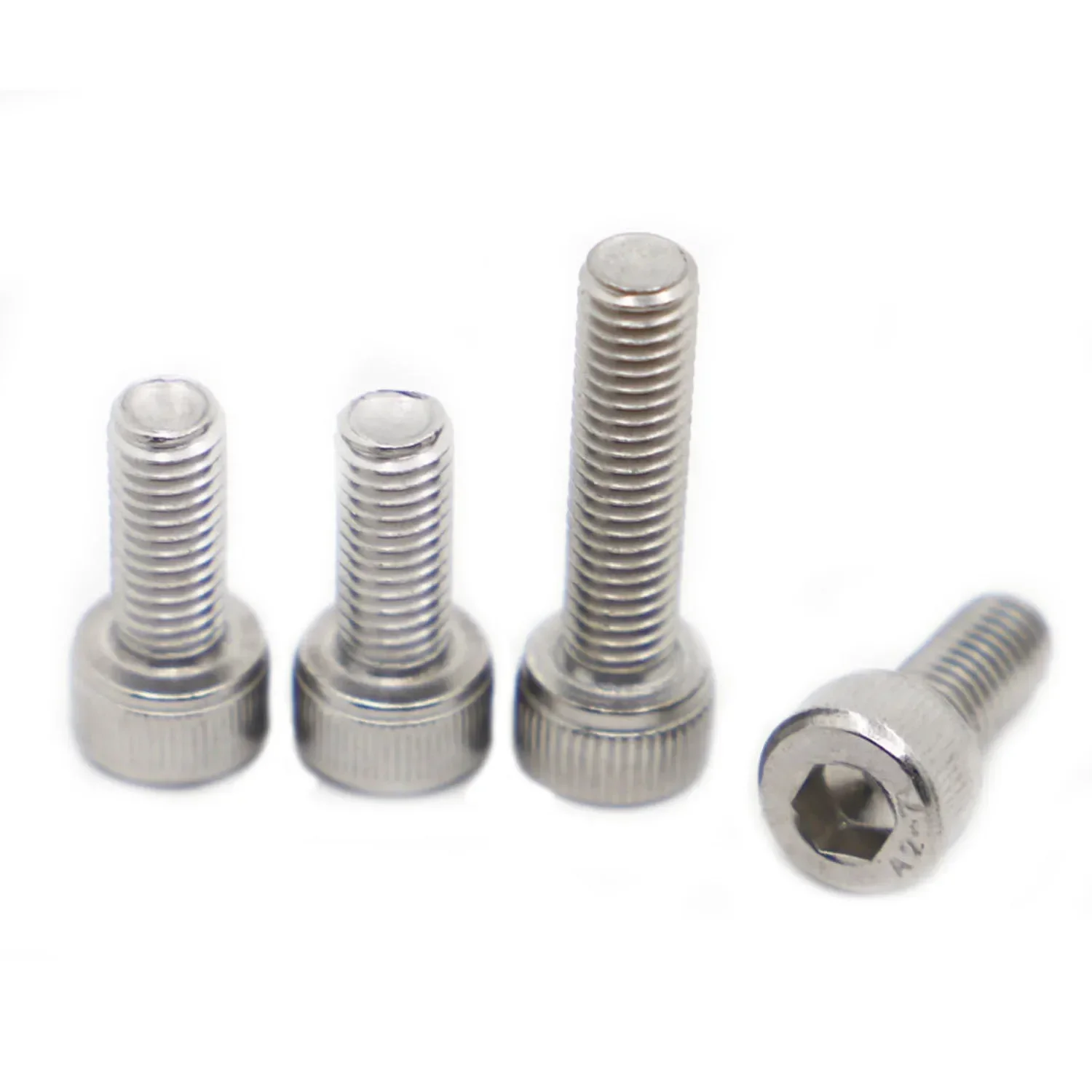 2-50Pcs M1.6 M2 M2.5 M3 M4 M5 M6 M8 M10 Din912 304 Stainless Steel Metric Thread Allen Hexagon Head Screw Bolt Length 3 To 50mm image 2