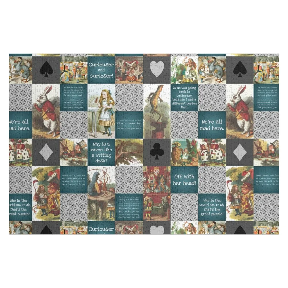 patchwork alice's adventures in wonderland Jigsaw Puzzle Works Of Art Custom Photo Diorama Accessories Puzzle