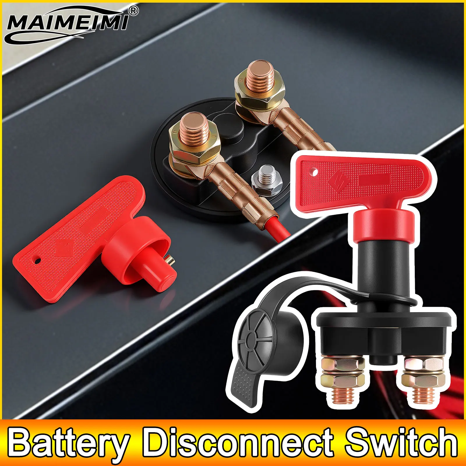 AD 1pc Auto Batterie Schalter Trennschalter Power Isolator Cut Off Rally Schalter Kit Mit Abnehmbarem Schlüssel Für Auto Motorrad lkw Boot