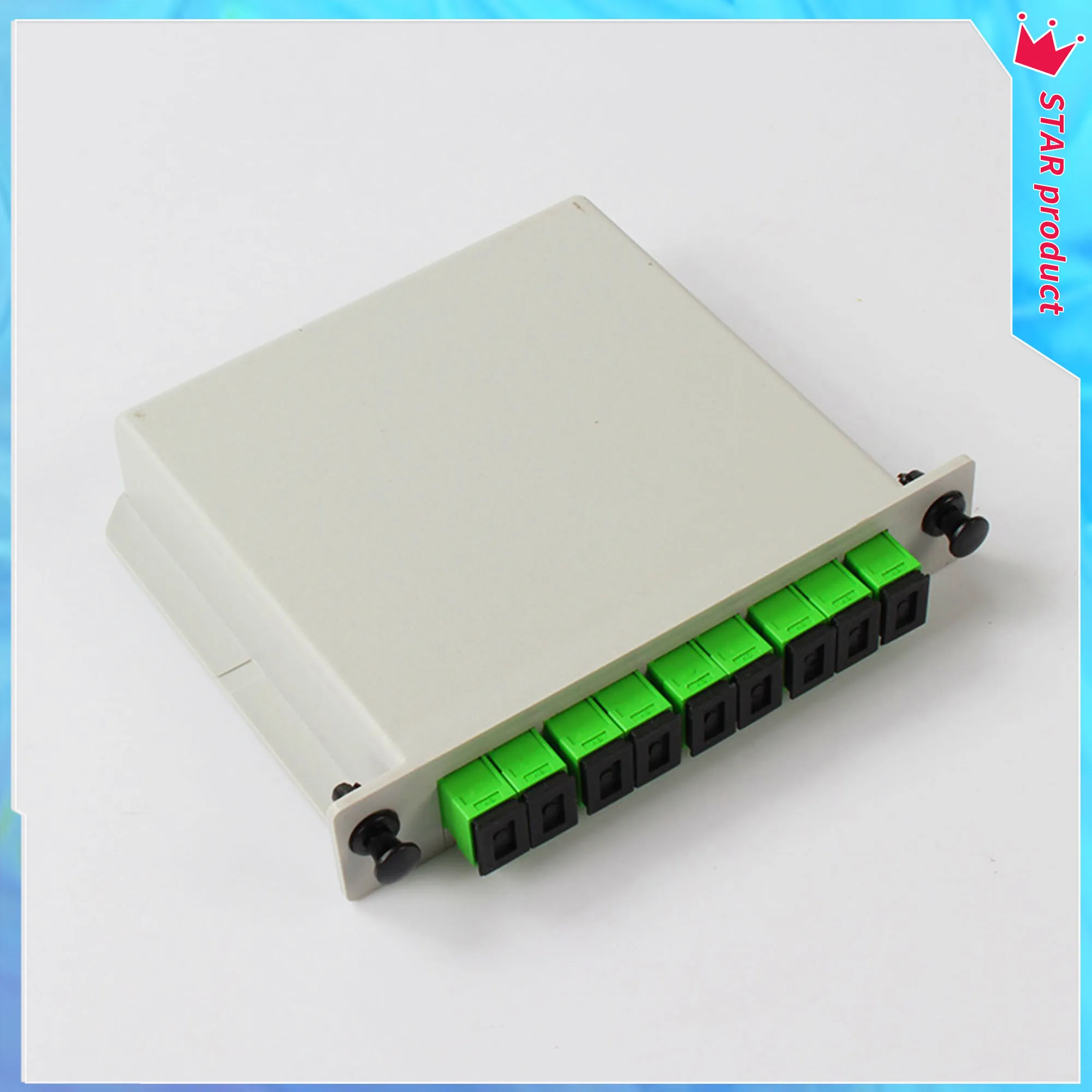 1X8 Vezel Optische Splitter Plc Sc Apc Fiber Box Ftth Cassette 1/8 Splitter Box Geplaatst Plc Glasvezel Splitter Gratis Verzending