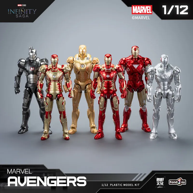 

Fondjoy Железный человек Marvel Мстители 1/12 Набор пластиковых моделей Mk42 Mk2 Mk6 в сборе Abs Joint Подвижные детские игрушки Подарки на день рождения для мальчиков