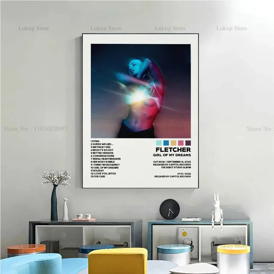 ملصق جديد فليتشر قائمة التتبع فتاة أحلام ألبوم الموسيقى الهدايا حائط لوح رسم صورة فنية غرفة المعيشة ديكور المنزل