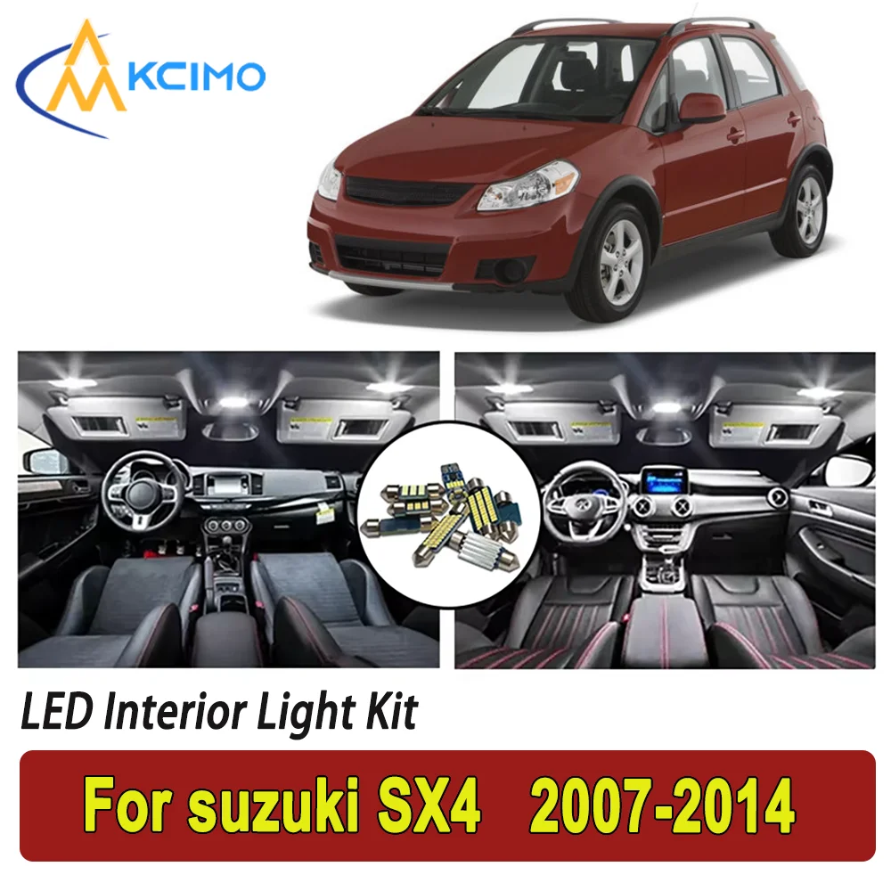 

New Light Bulb For suzuki SX4 (2007-2014) Premium Bright LED Interior Dome Map Trunk Light Kit Car Led Lamps Canbus Car LED
