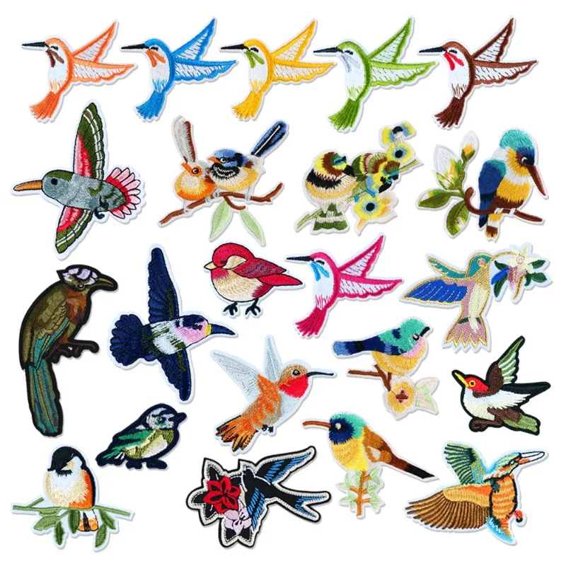 

50pcs/Lot Luxury Embroidery Patch Bird Branch Dress Skirt Hat Shirt Bag Clothing Decoration Accessory Craft Diy Applique