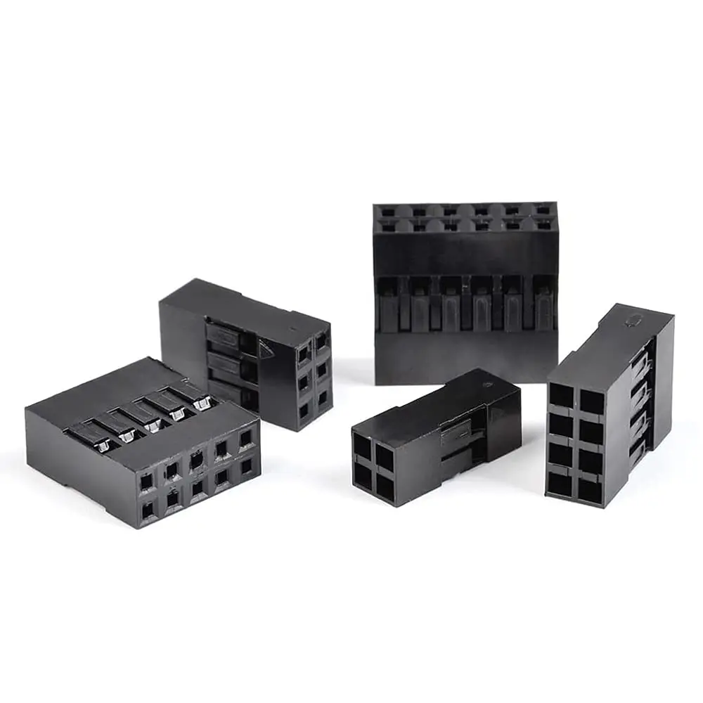 620 Pieces Dupont Crimp Pin Connector Kit 2.54mm Pitch JST SM 1 2 3 4 5 6 Pin Single/Double Row Dupont Male Female