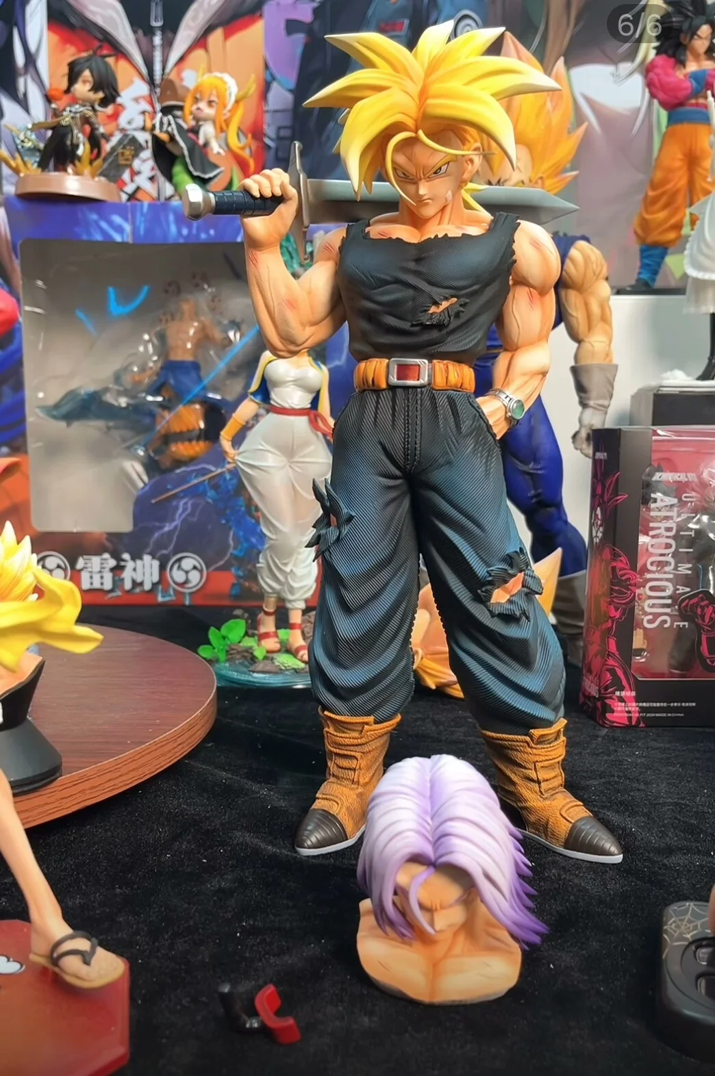 لعبة دراغون بول Jj تمثال أنيمي زخرفة مكتب زخرفة السيف لحام جذوع برأسين النحت GK الشكل لعبة هدية لهواة الجمع