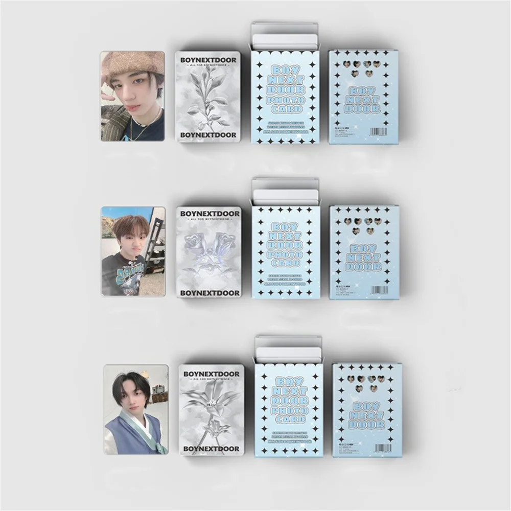 50pcs Kpop BOYNEXTDOOR Photo Cards SUNGHO RIWOO Copper Paper Fillet Corner Postcards GAENYUN TAESAN LOMO Cards Fans Collections