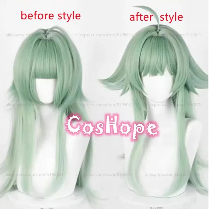 

Vivi 2025 HuoHuo 66 см длинный зеленый парик с градиентом аниме косплей термостойкие синтетические парики