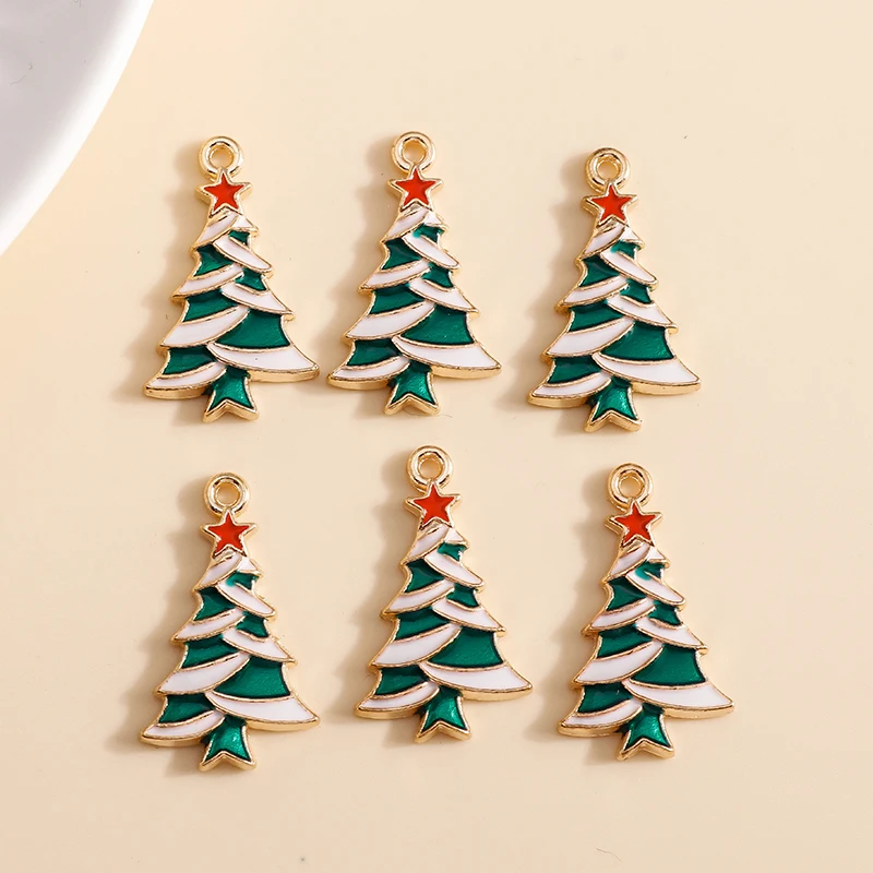 10 teile/los Mix Emaille Weihnachtsbaum Handschuhe Hirsch Charms für DIY Schmuck Machen Anhänger Halsketten Ohrringe Armbänder Handwerk Geschenke – Detail 19