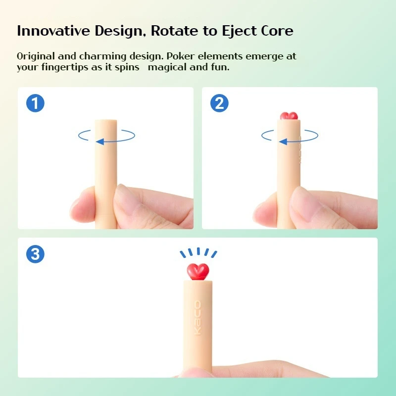 أقلام جل من سلسلة Kaco Wonderland Garden مكونة من 4 قطع أقلام جل سوداء أنيقة قابلة للسحب (0.5 مم) قرطاسية للطلاب والمكتب