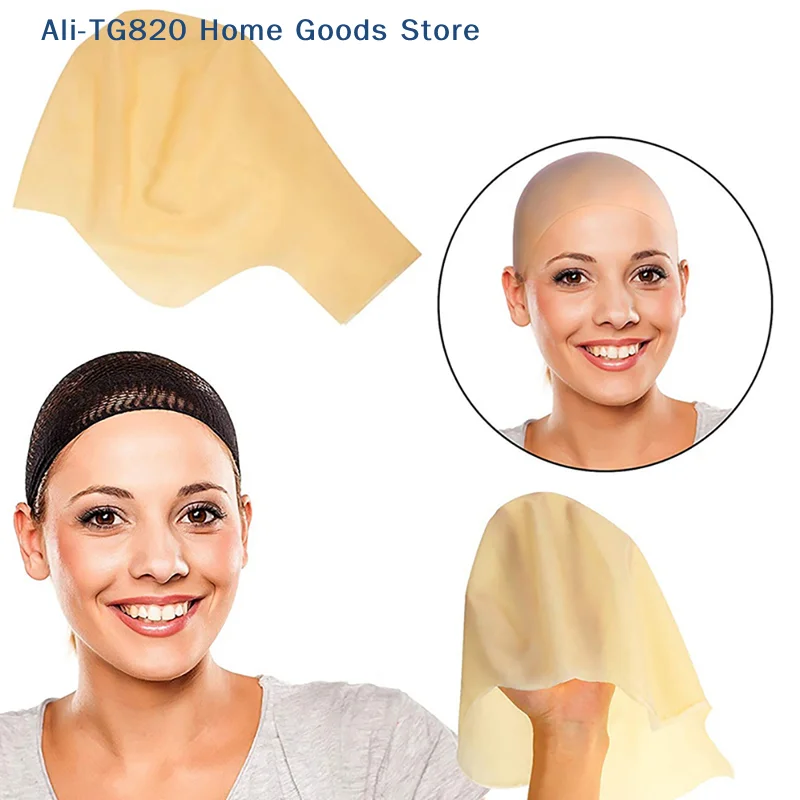 [TG820]Funny latex Skin Fake Bald Head Unisex Fancy film Party Wig Cap Latex Mask Hat