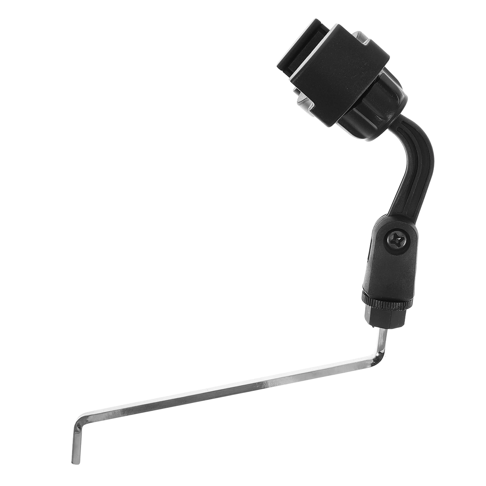 

1pcs Saxophone Phone Holder Clip Music Stand Foldable Black Compatible Phones Adjustable Angle Lightweight Portable