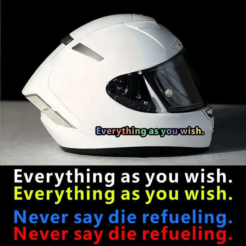 As You Wish Motorcycle Sticker Waterproof Vinyl Decal Helmet Side Panel Car Electric Bike Decor
