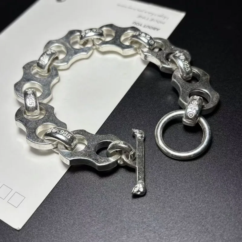 

Тибетский серебряный браслет-цепочка с пряжкой, модные ювелирные изделия, мужские и женские браслеты для пар, персонализированные подарки