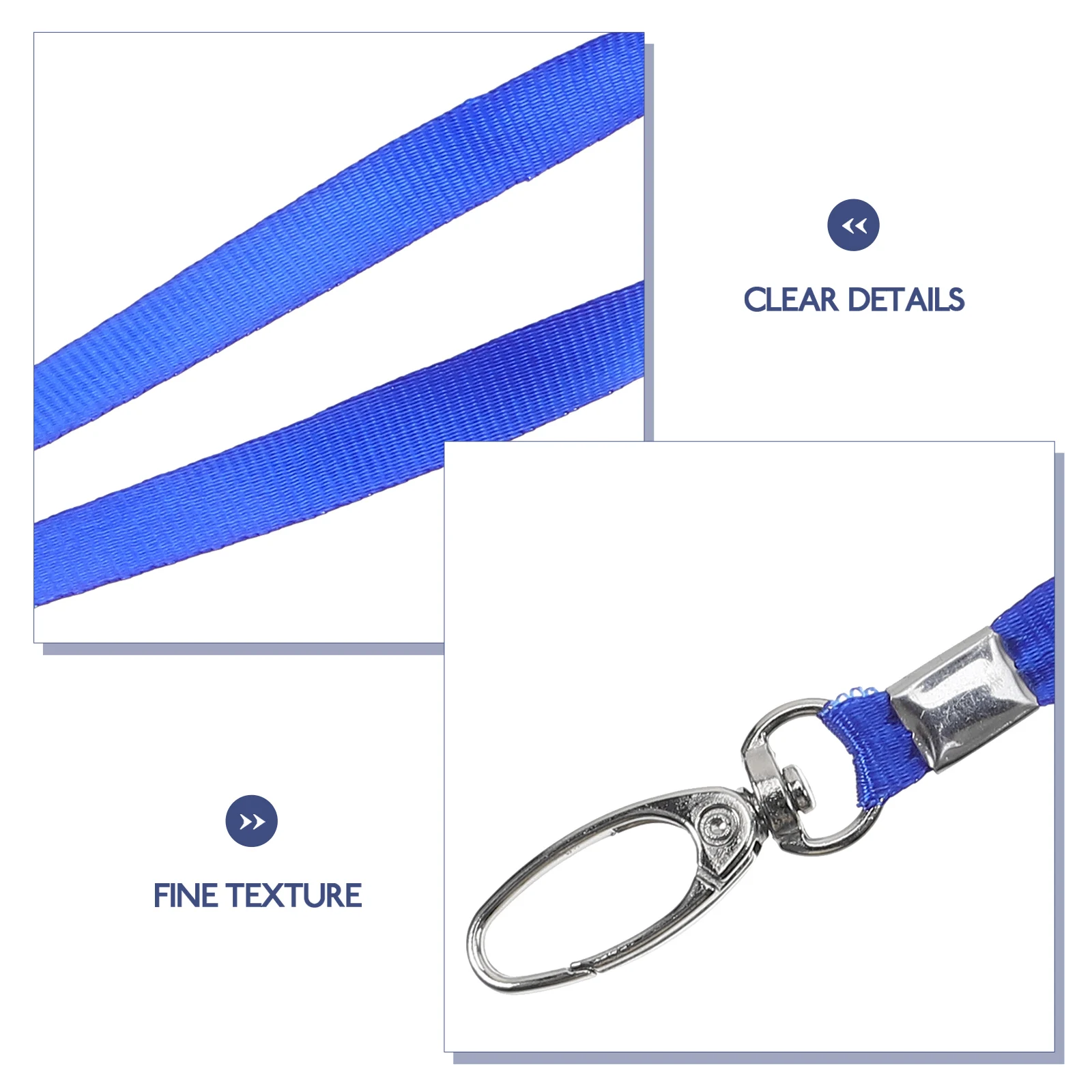 

50 Pcs Metal Buckle Lanyard Hanging Badges Strap Bulk Lanyards Camera Card Holder Polyester for Men
