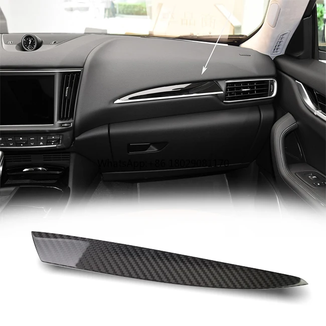 Carbon Fiber Car Inner Dashboard Panel Air Vent Glove Box Trim For Maserati Levante Q4 SUV Interior Accessories Auto Parts