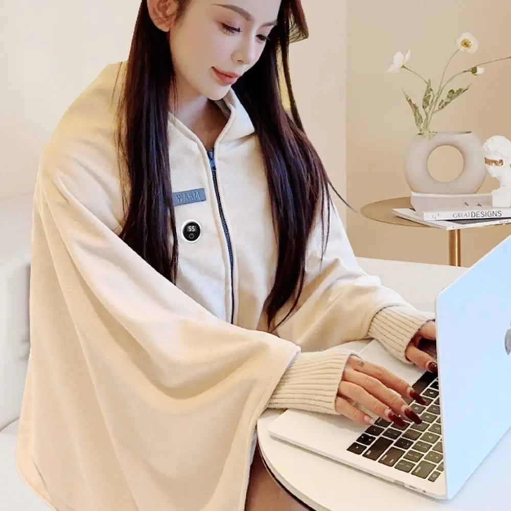 

Высококачественное носимое USB-одеяло с электрическим подогревом, моющееся портативное согревающее платье, 3 уровня нагрева, зимнее одеяло с подогревом