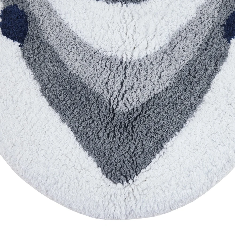 Tapis de bain en forme de requin 19x23 pouces, en coton doux, antidérapant, Ultra absorbant, lavable en Machine, décor océan Durable
