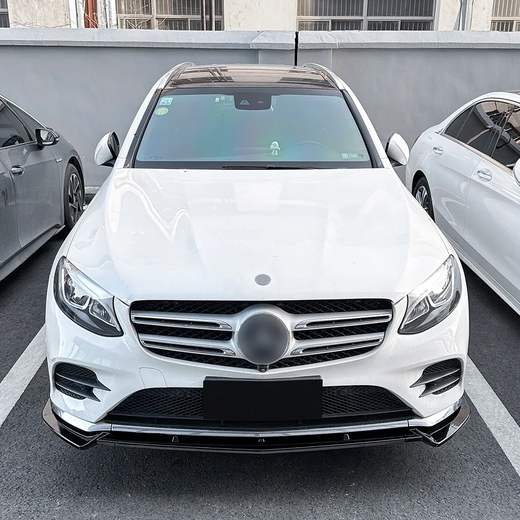 

For Mercedes GLC Class X253 C253 Pre-Facelift 2016-2019 AMG Front Bumper Lip Splitter Spoiler Gloss Black