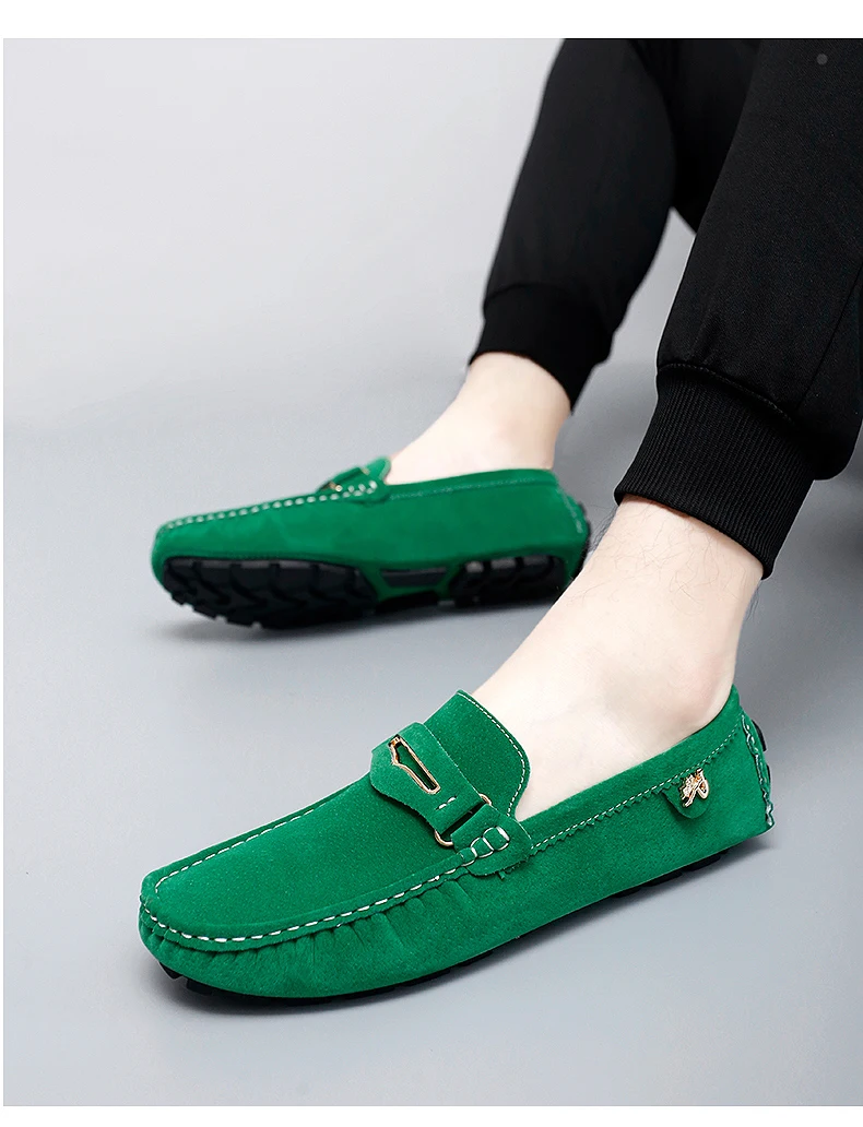 48 Extra-Large Size Matte Couple's Style Halloween Gift 2025 Autumn New Loafers British Style Slip-On Men's Driving Shoes Lightweight Non-Slip Casual Leather Shoes