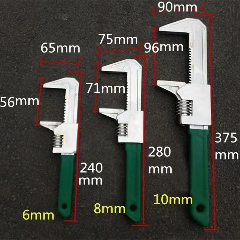 Right-Angle Pipe F-Type Large Open Adjustable Wrench Universal Water Pump Pliers Rust Resistant And Wear-resistant