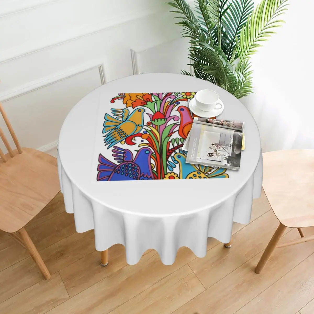 Villaeroy und Boch Acapulco wasserdichte runde Tischdecke, ölbeständige Tischdecke für Küchenveranstaltungen, Esstischbezug, 152,4 cm