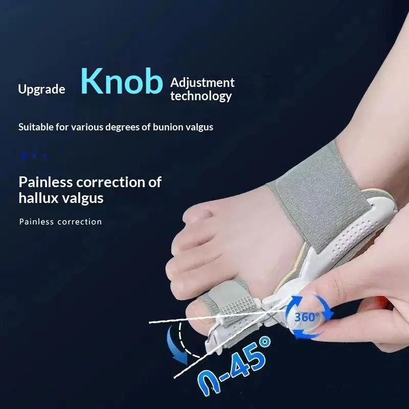 1 Stück verstellbarer Hallux-Valgus-Korrektor mit drehbarer Schnalle, Zehenspreizer, weicher und bequemer Hallux-Valgus-Deformationskorrektor, Fußpflege-Werkzeug. – Detail 9