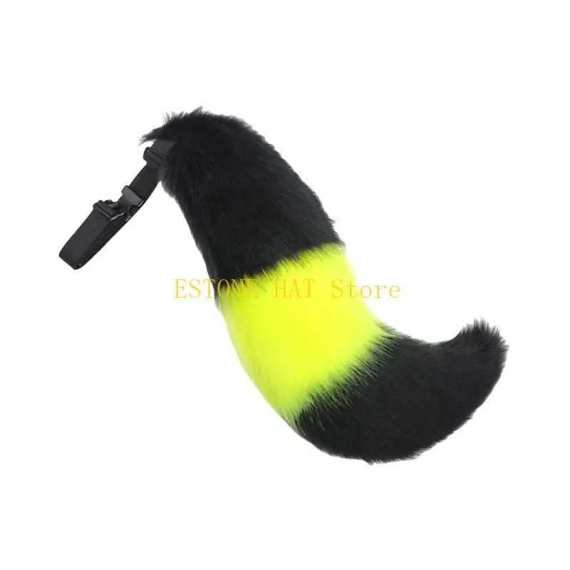 

49MF 1Pc Foxes Costume Foxes Tail Foxes Ears Headband Faux Furs Tail for Halloween Christmas Cosplay