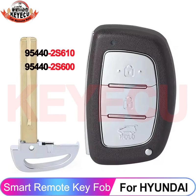 

KEYECU 95440-2S610 95440-2S600 2S600 2S610 для Hyundai ix35 Tucson 2013 2014 2015 2016 умный дистанционный автомобильный брелок 433 МГц 46 чип