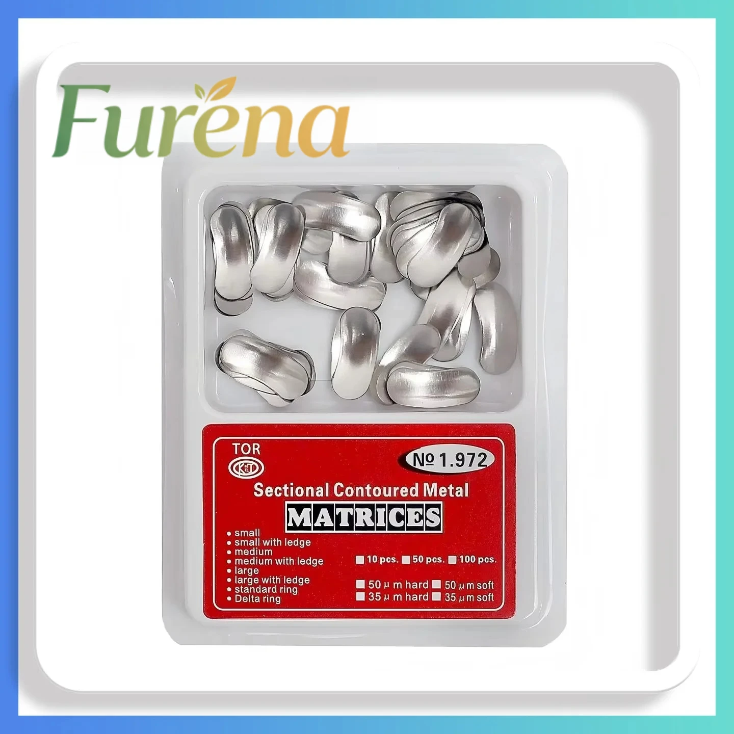 100PCS Dental Sectional Matrix System Palodent V3 Style Band Ring Clamp 3D Wedges Plier Set for Types NO.1.971-1.976 - view 3