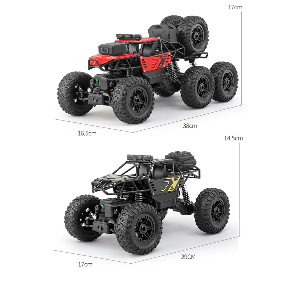 Big 4/6WDRC CAR with Led lights 2.4G Cross-country Climbing Spray Racing Car Remote Control Electric Car Fall Resistant Boy Toys