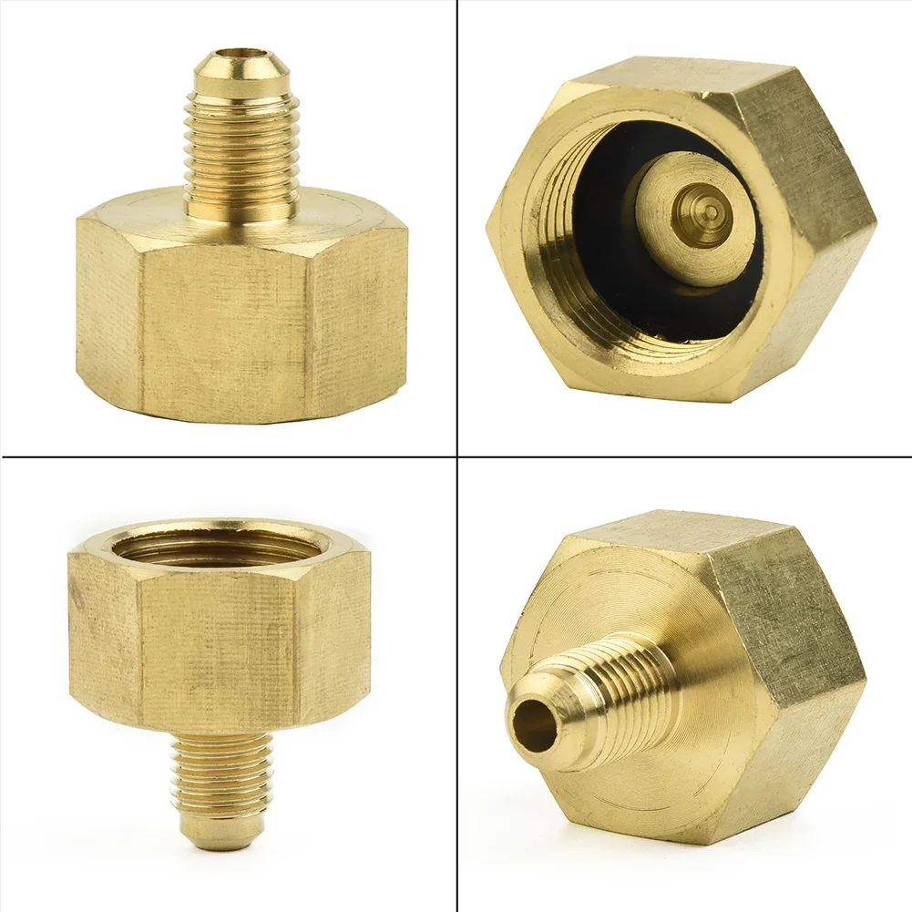 

Car Conditioner Adapter Bottle Adapter For R134A 5/8" To 1/4'' SAE 32MM Brass Nitrogen Pressure Reducer Quick Coupler Connector