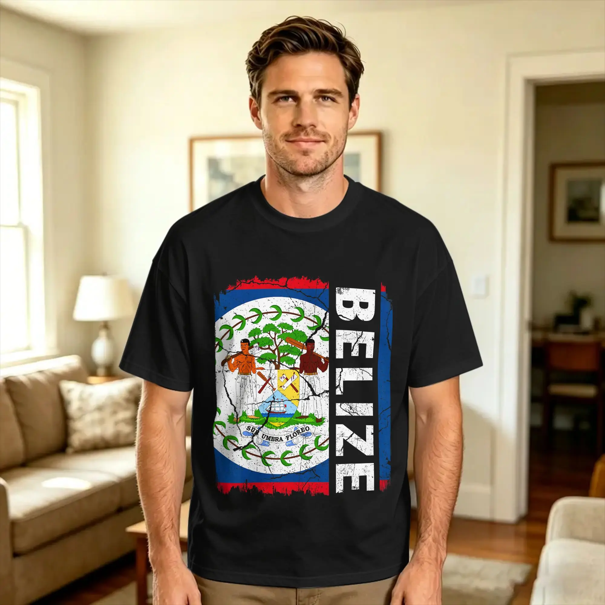 Vintage Belizean Flag Belize Pride Roots Cotton T Shirt For Male Summer  Streetwear T-Shirts Hipster Tee Shirt Plus Size Clothes