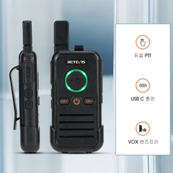 Walkie Talkie Retevis RB645 Dual PTT Professionele Walkie-talkie Draagbare PMR446 Twee Manier Radio VOX USB C voor Hotel Restaurant