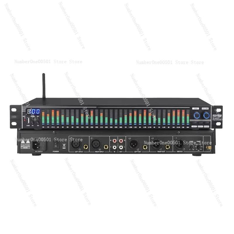 31 Band Stereo Graphic Equalizer Bluetooth 5.4 Hi Audio Processor For Home Theater Stage Studio 12dB Fine Tuning