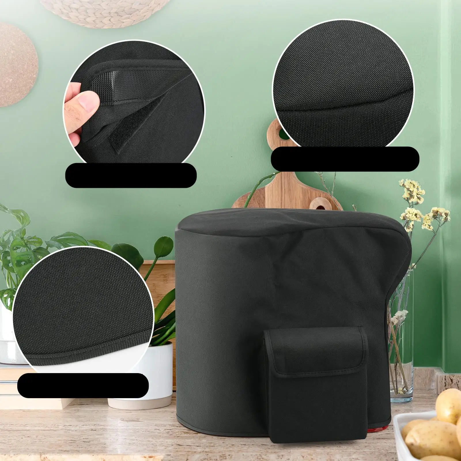 Dust Proof Stand Mixer Cover with Pocket for Electric Mixer Machine Nylon Protective Sleeve for Kitchen Appliance Organizer