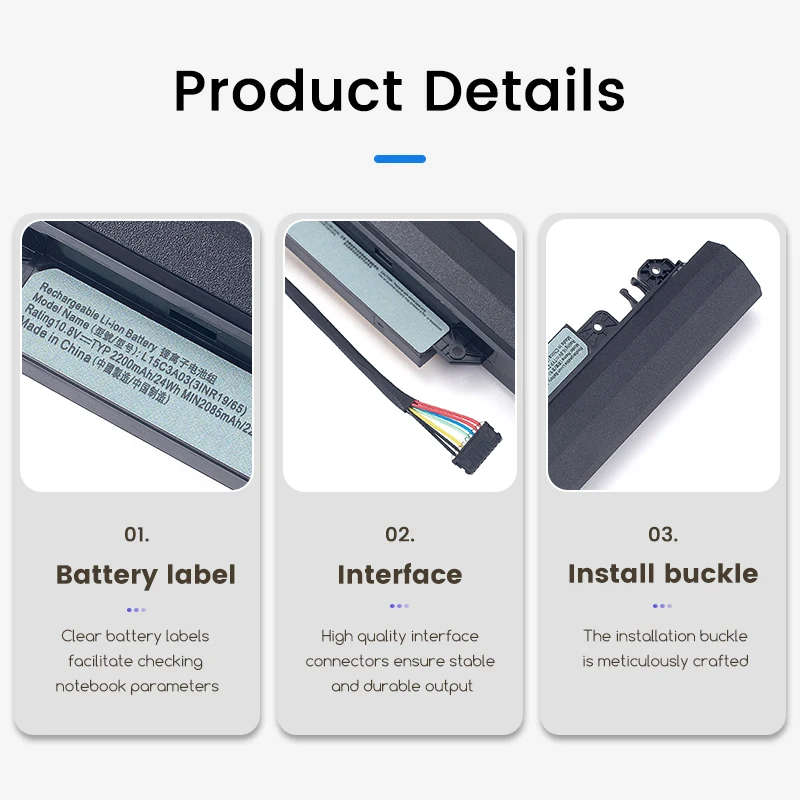 L15C3A03 Laptop Battery For Lenovo IdeaPad 110-14AST 110-14IBR 110-15ACL 110-15AST 110-15IBR