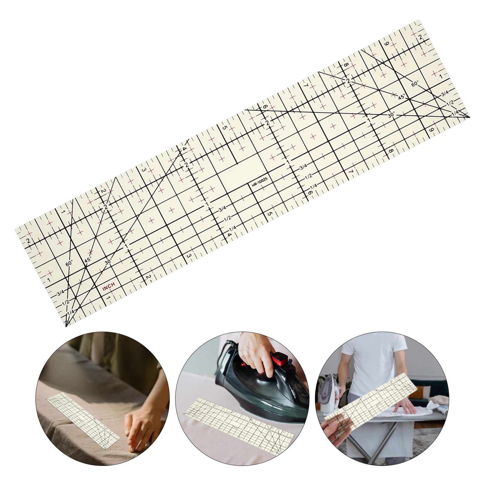 

Heat-Resistant Ironing Ruler 30Cm Measuring Tool For Sewing Tailoring Precise Hems Non-Slip Patchwork Control Ruler Cloth