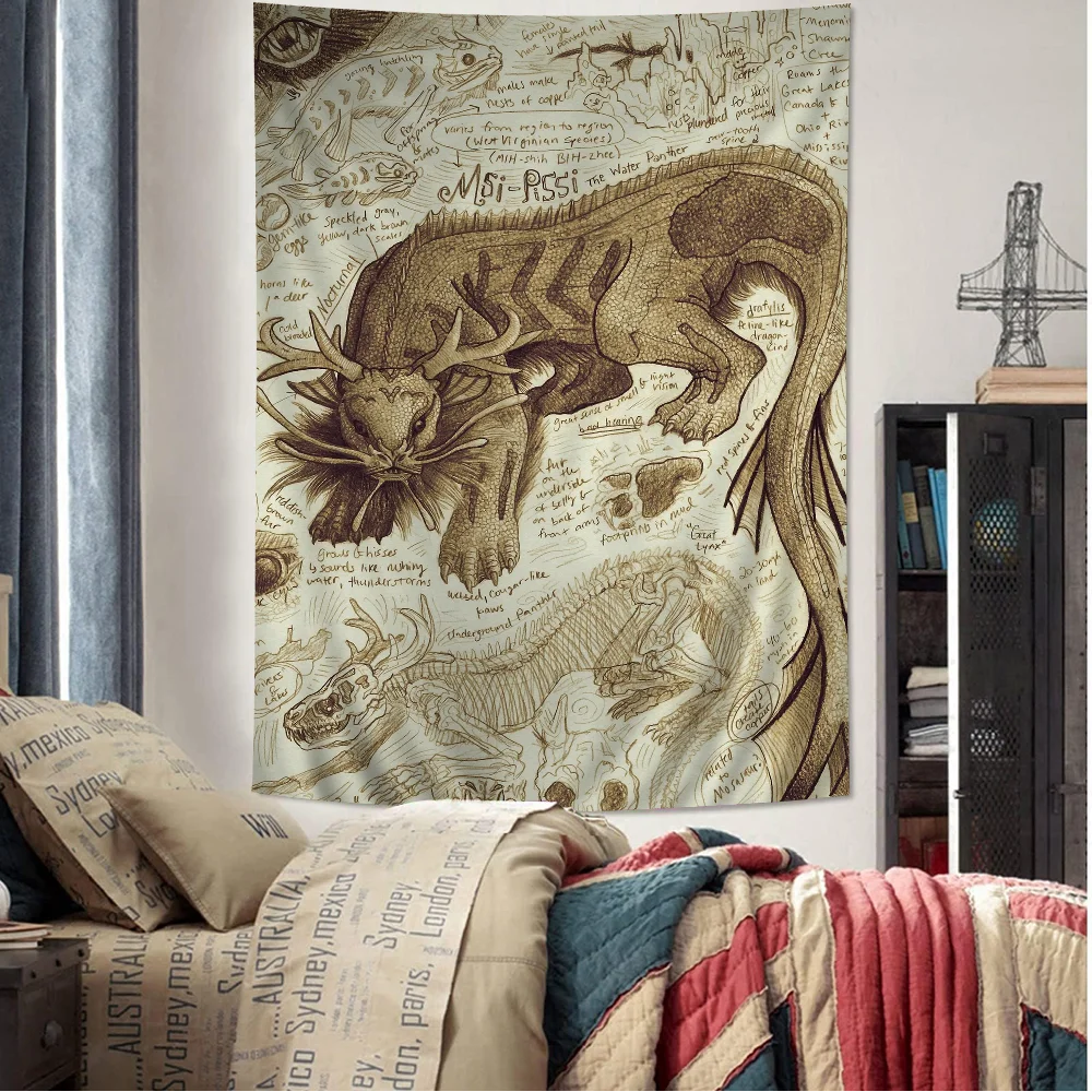 Natural Study Amine Chart Tapestry Home Decoration Hippie Bohemian Decoration Divination Wall Hanging Home Decor