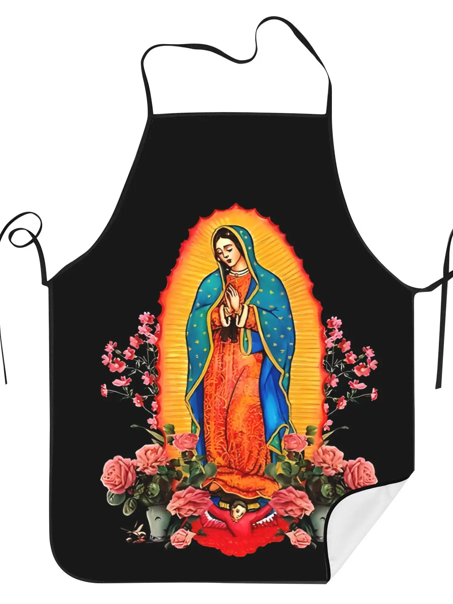 2D Print Design Virgin Of Guadalupe   Cooking Apron Unisex Household