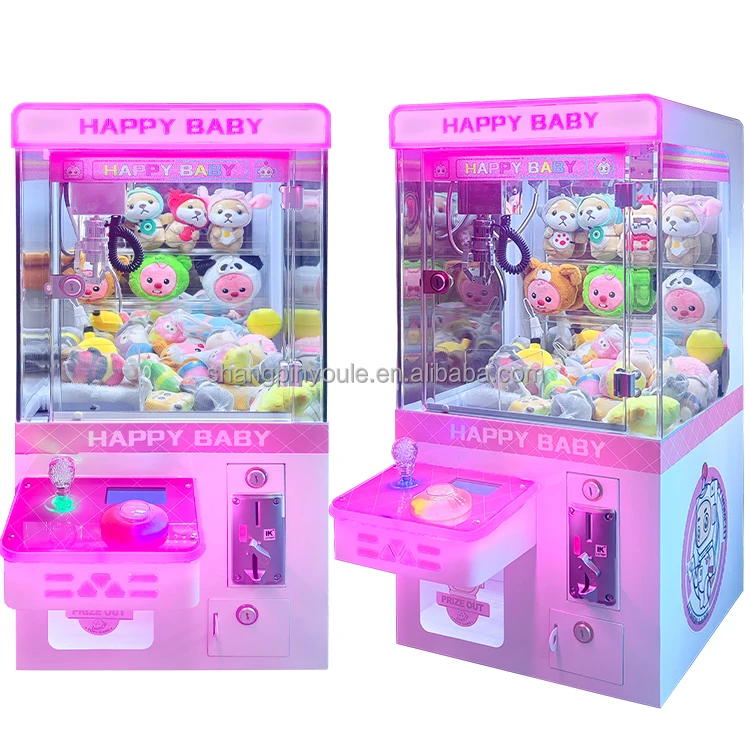 Multi gettoniera Mini artiglio macchina bambola gru portachiavi macchina giocattolo macchina da gioco di cattura a gettoni per bambini