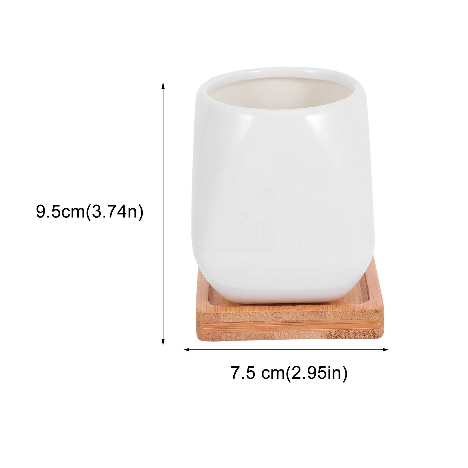 Ceramic Flowerpot with Saucer Mini Planter for Windowsill Bedroom Living Room Kitchen Garden Office Desk Plant Pot for Rose