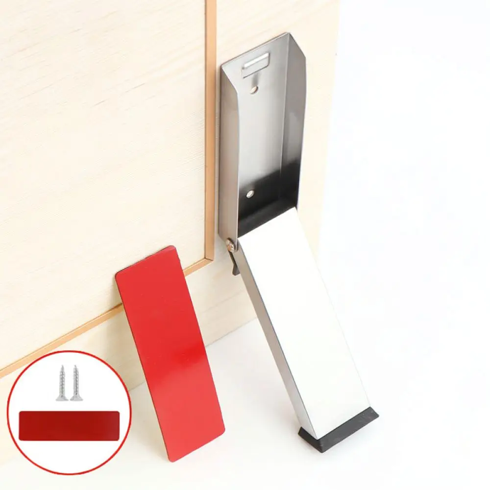 Adjustable Door Stop Foldable Wedge Decorative Floor Protector Silent Buffer For Bedroom Bathroom Office Indoor Door Access