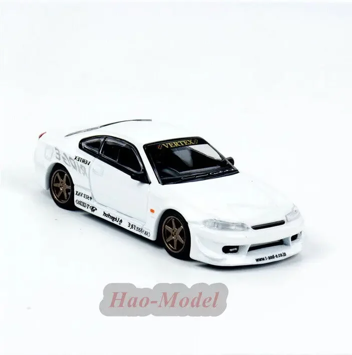 Tarmac 1/64 닛산 VERTEX Silvia S15 자동차 합금 모델 자동차 다이캐스트 시뮬레이션 생일 선물 취미 디스플레이 장식, 흰색