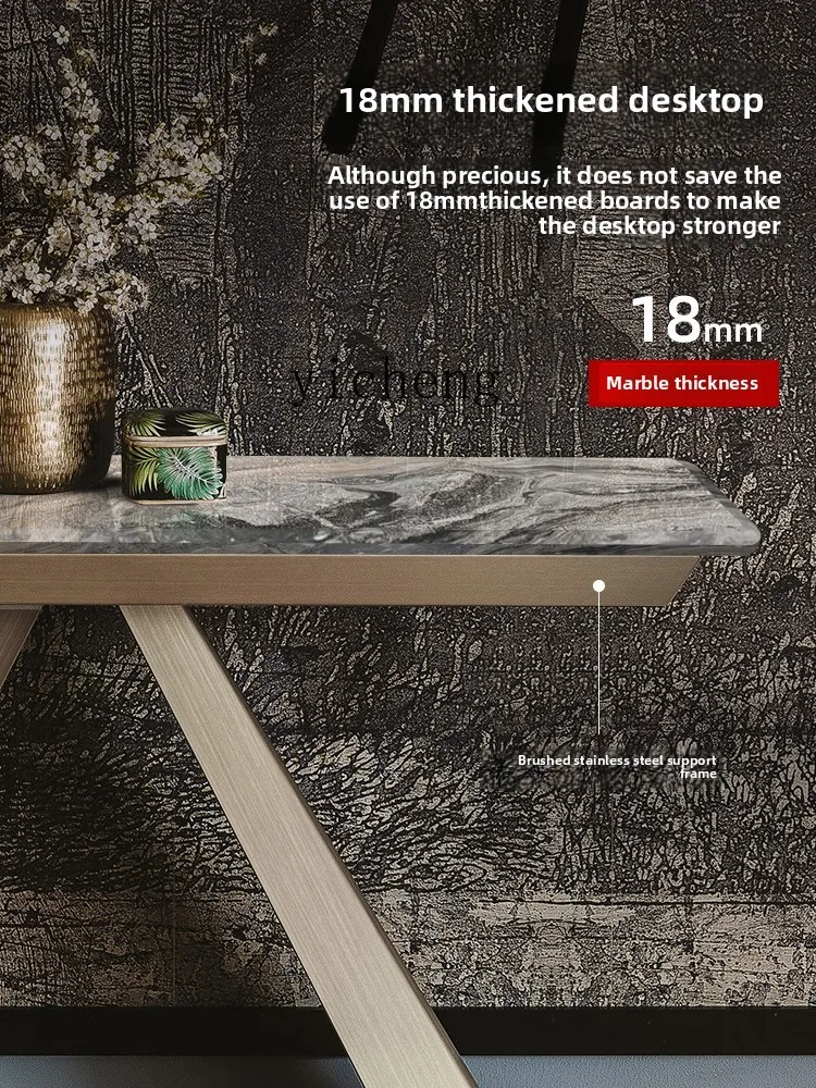 LYY  light luxury marble entrance table end view table stainless steel entry ultra-narrow entrance table