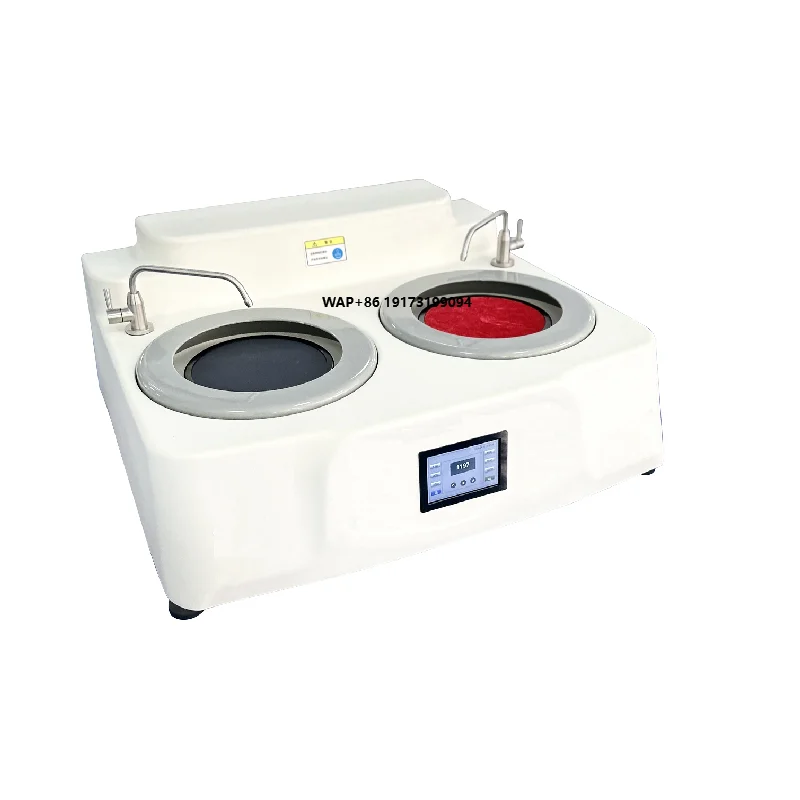 Motor Control Double Disk Metallographic Polishing and Grinding Machine Touch Screen Polisher and Grinder Equipment