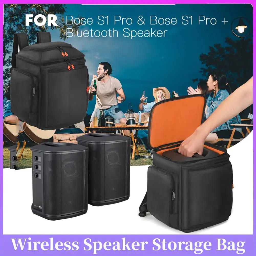 

For Bose S1 Pro/Pro+ Music Amplification Speaker Bag Multi-Function Travel Audio Carrying Backpack Breathable Audio Accessories